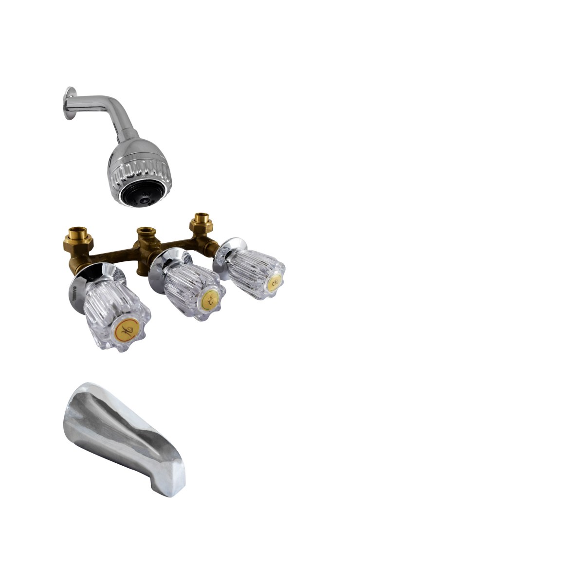 SET DE MEZCLADORA, REGADERA Y SALIDA TINA