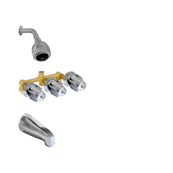 SET DE MEZCLADORA, REGADERA Y SALIDA TINA