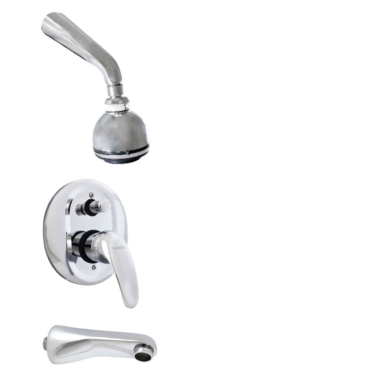 SET DE MEZCLADORA MONOMANDO CON REGADERA Y SALIDA TINA