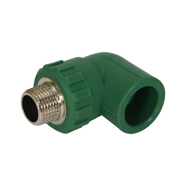 CODO REDUCIDO MACHO CON INSERTO DE LATÓN PP-R