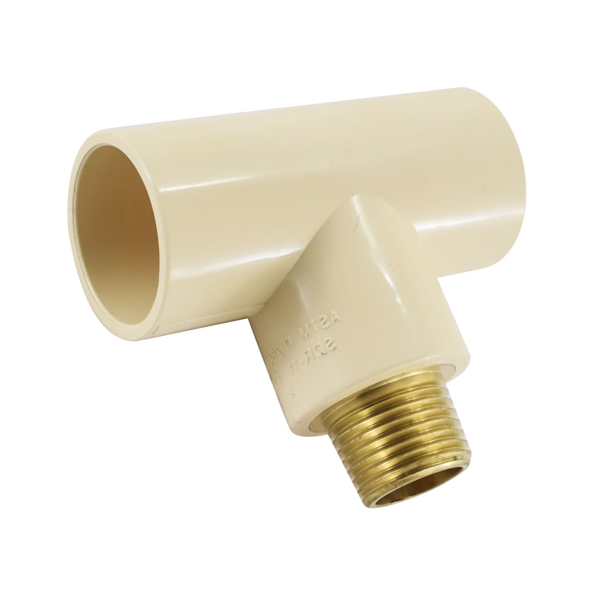 TEE REDUCIDA HEMBRA CON INSERTO DE LATÓN MACHO