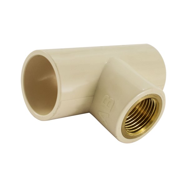 TEE REDUCIDA CON INSERTO DE LATON CPVC