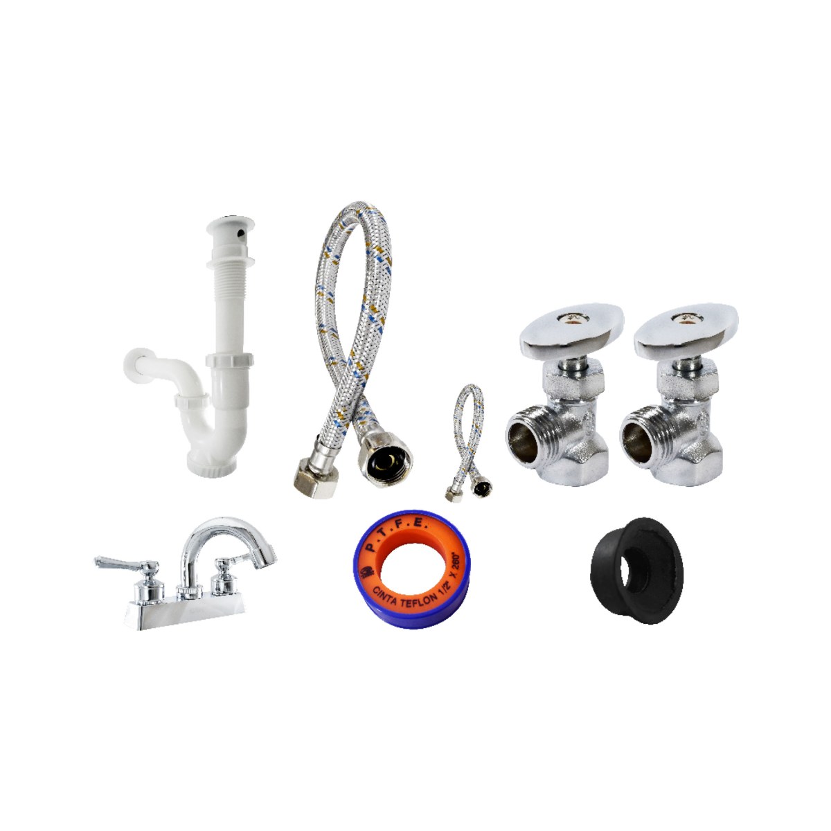 MEZCLADORA DE LAVABO CON KIT DE INSTALACIÓN