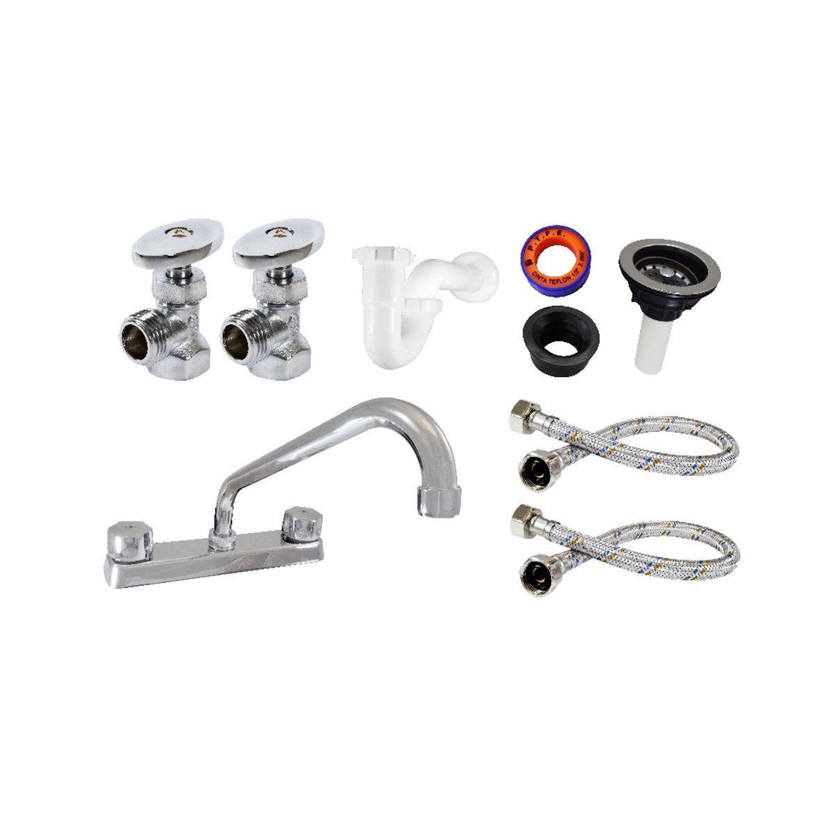 KIT DE INSTALACIÓN PARA TARJA DE UNA TINA CON MEZCLADORA