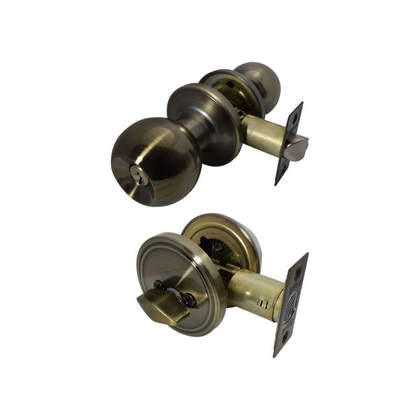 COMBO CERRADURA POMO (BKA417) Y CERROJO LLAVE/ MARIPOSA (BKA973)