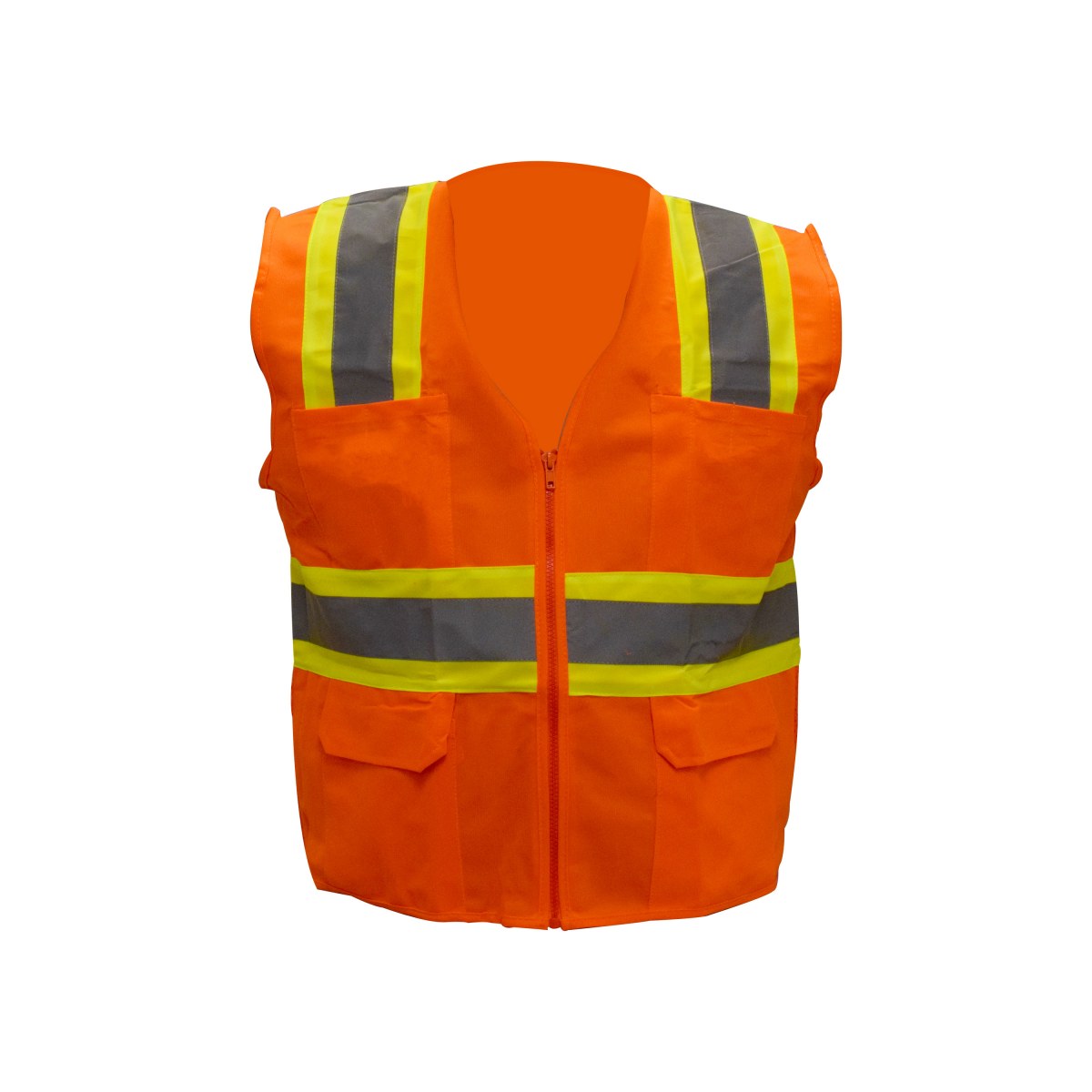 CHALECO DE SEGURIDAD CON CIERRE NARANJA