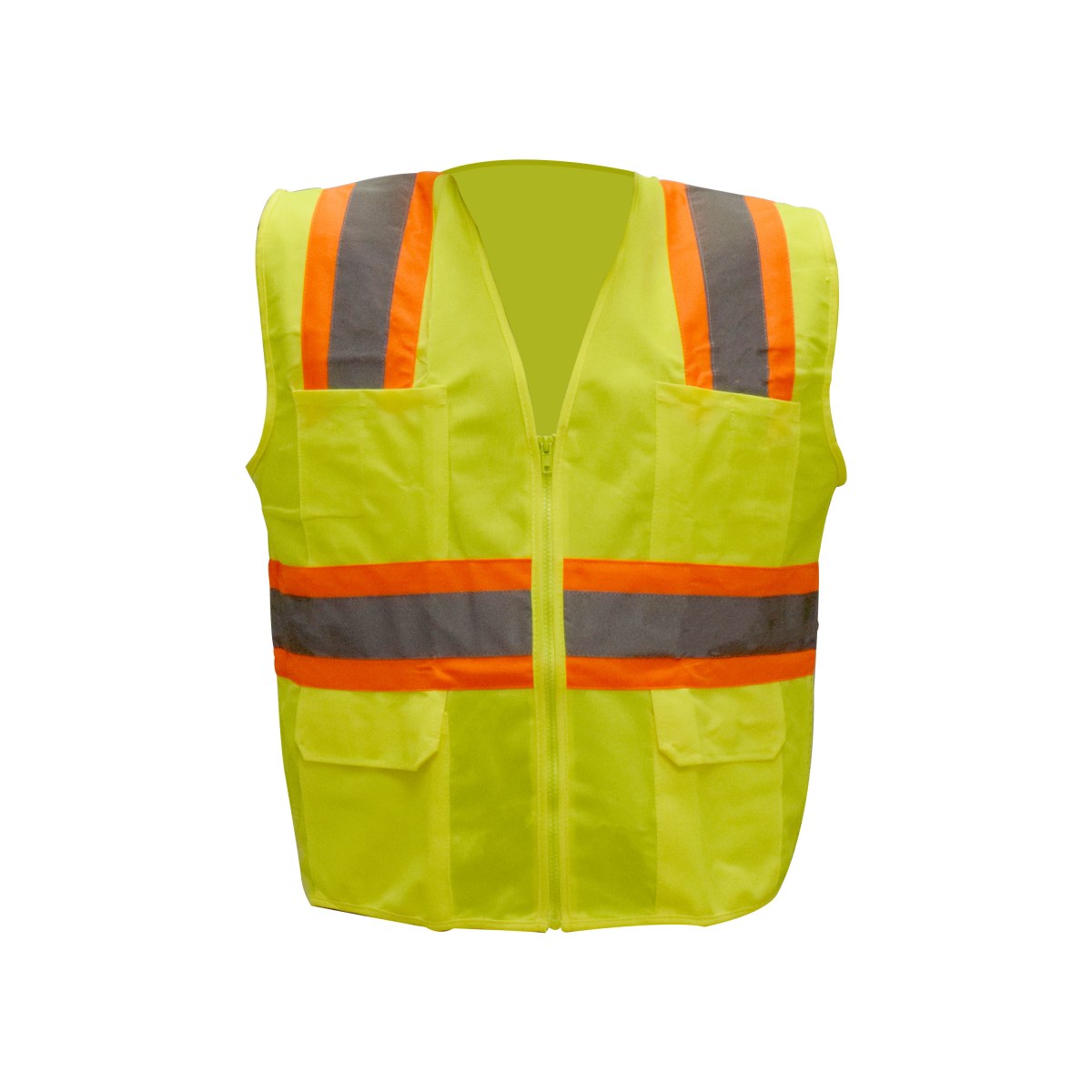 CHALECO DE SEGURIDAD CON CIERRE AMARILLO