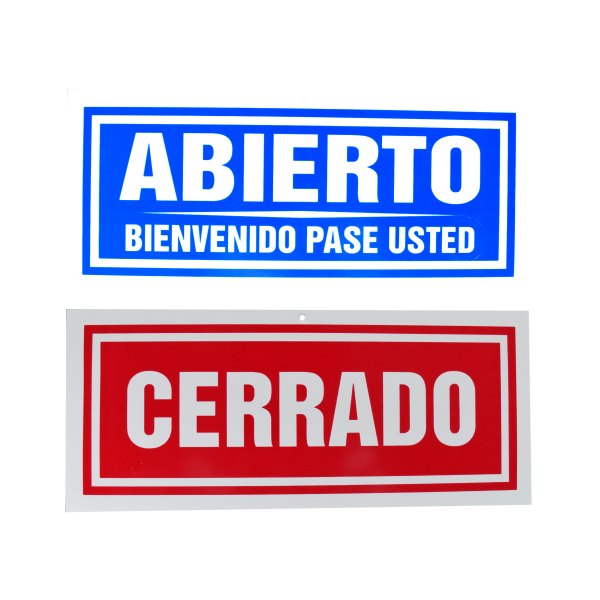 LETRERO DE ADVERTENCIA DE ESTIRENO CON ADHESIVO 