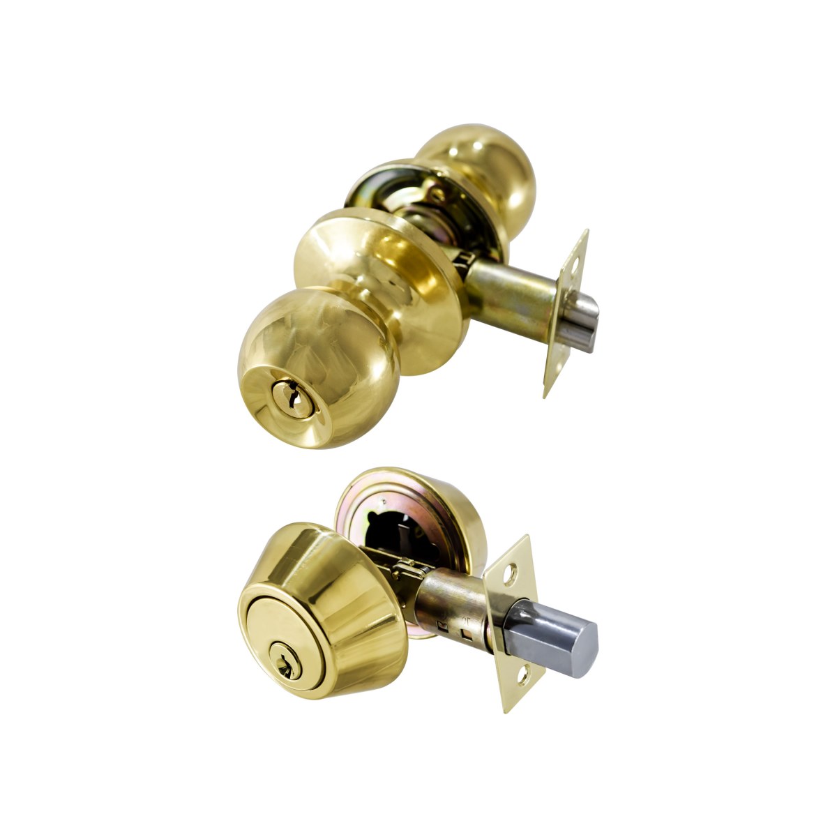 COMBO CERRADURA POMO (6871) Y CERROJO LLAVE/ LLAVE (7312)