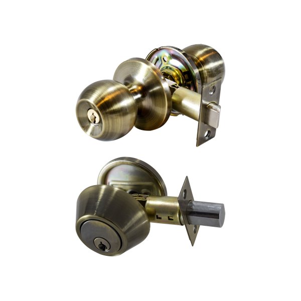 COMBO CERRADURA POMO (6871) Y CERROJO LLAVE/ LLAVE (7312)