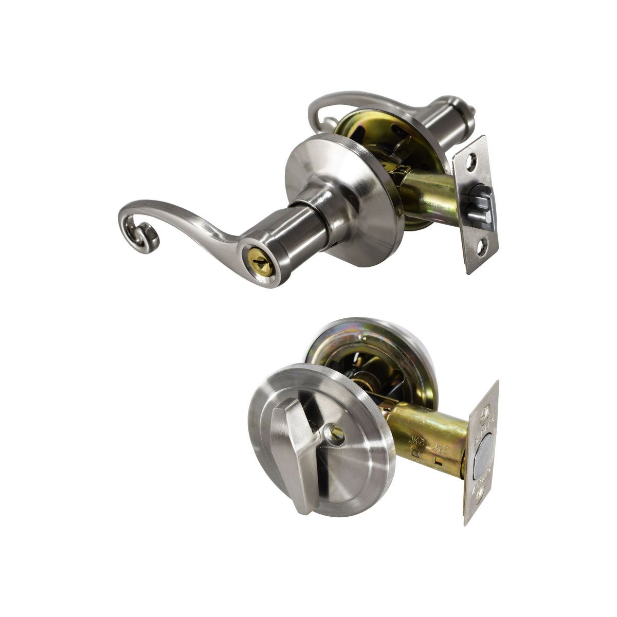 COMBO CERRADURA MANIJA (6451) Y CERROJO LLAVE/ MARIPOSA (7301)