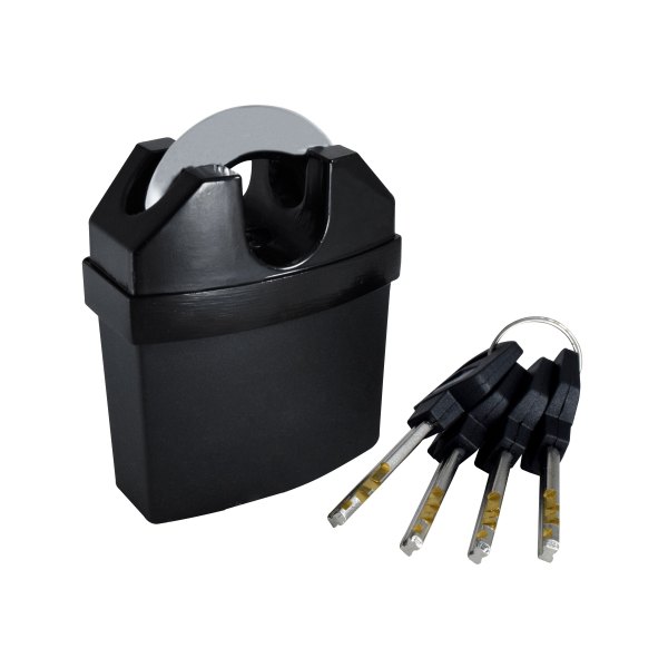 CANDADO CUERPO DE ACERO ALTA SEGURIDAD CON FORRO GANCHO PROTEGIDO