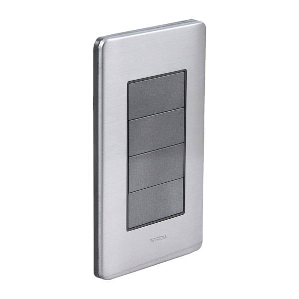 PLACA CON 4 MÓDULOS CIEGOS DE 18 mm