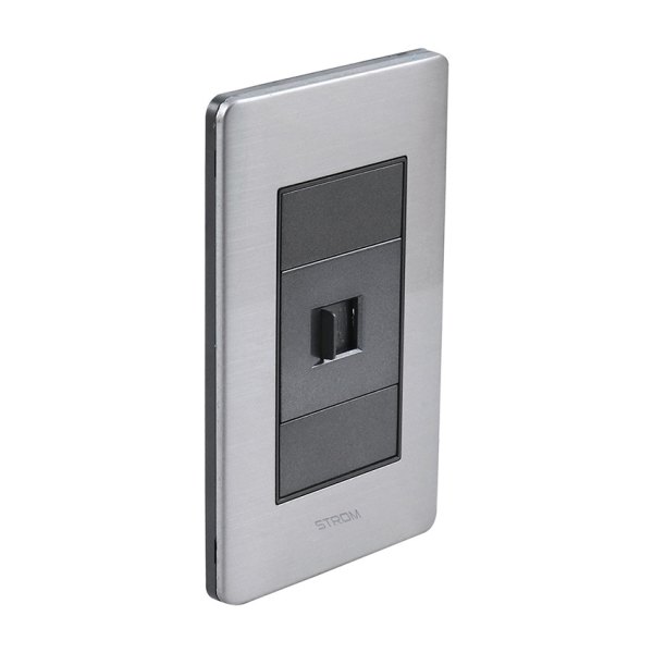 PLACA CON TOMA PARA TELÉFONO Y PLACA CIEGA 36 mm