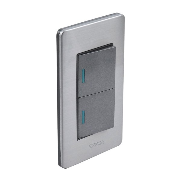 PLACA CON INTERRUPTOR SENCILLO Y DE ESCALERA 36 mm