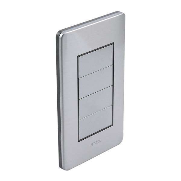 PLACA CON 4 MÓDULOS CIEGOS DE 18 mm