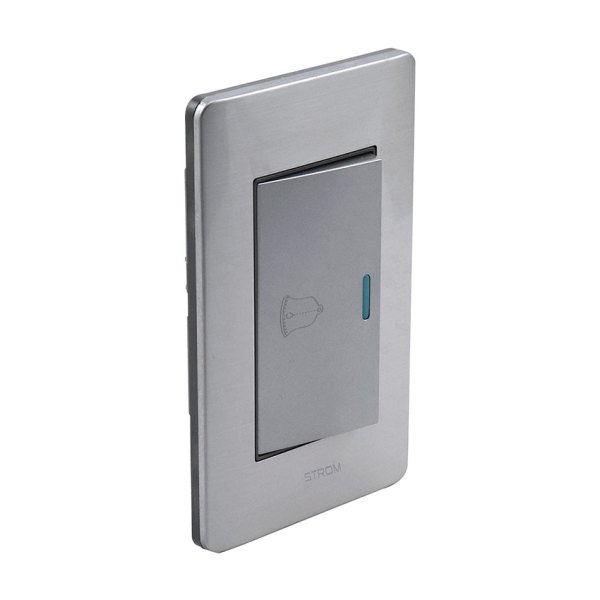 PLACA CON BOTÓN PARA TIMBRE 72 mm