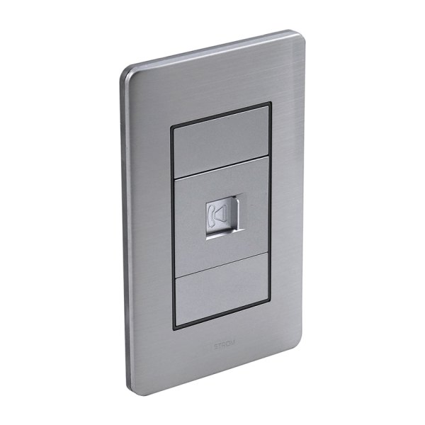 PLACA CON TOMA PARA TELÉFONO Y PLACA CIEGA 36 mm