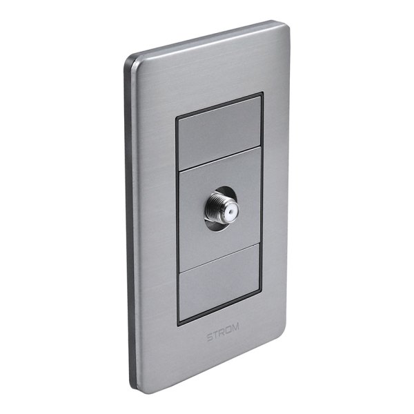 PLACA CON TOMA PARA TV Y PLACA CIEGA 36 mm