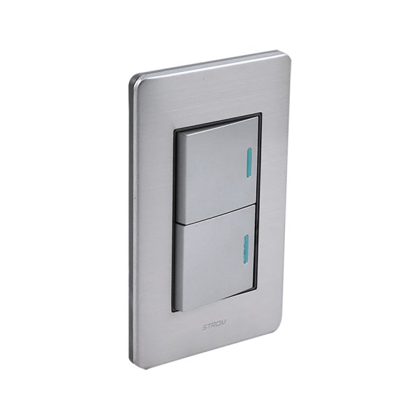 PLACA CON INTERRUPTOR SENCILLO Y DE ESCALERA 36 mm