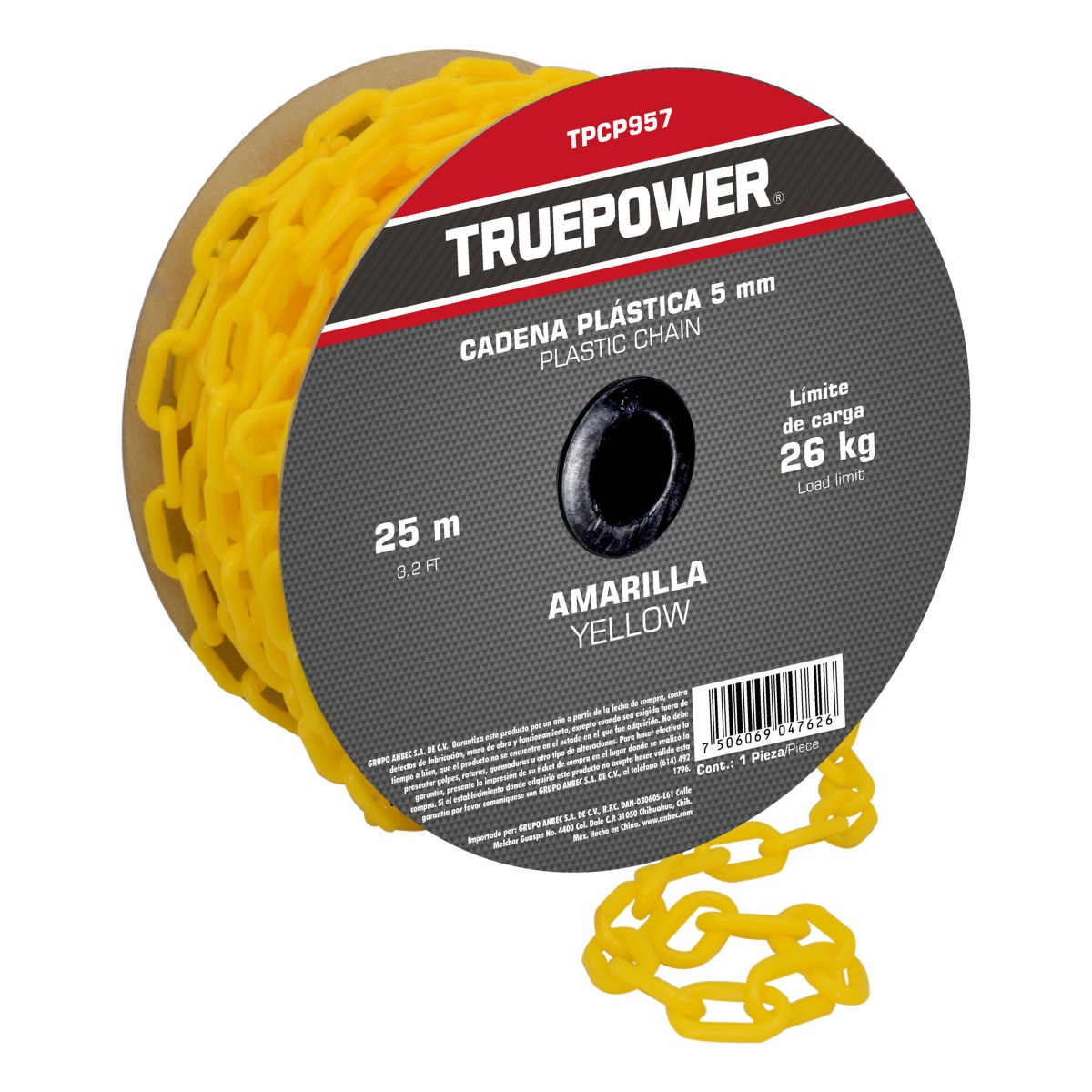 CADENA PLÁSTICA 5 mm